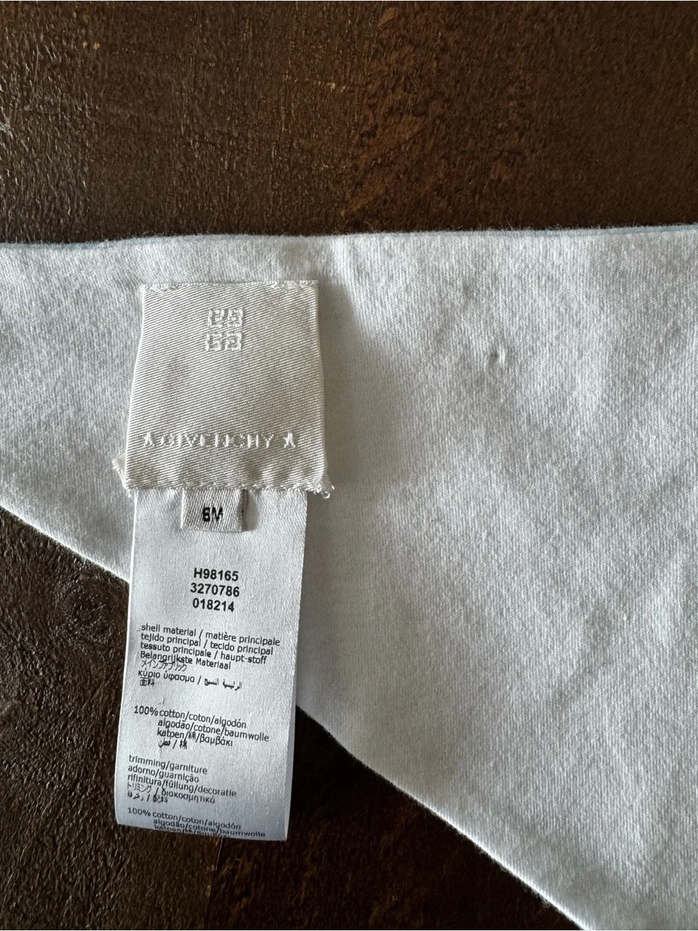 Givenchy Baby Blue/White Camouflage Bandana Bib - Sz 6months